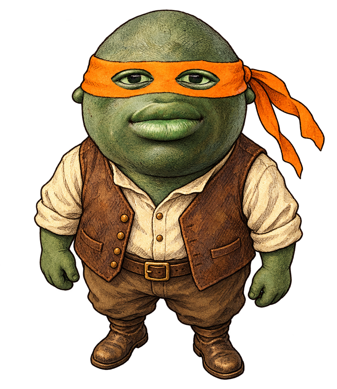 Official Turtle in an orange bandana